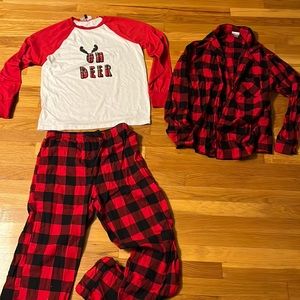 Holiday Plaid Pajama set “Oh Deer”